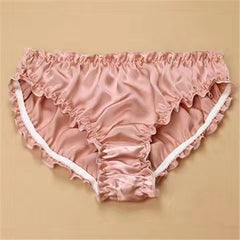 Ruffled New 100% mulberry silk panty