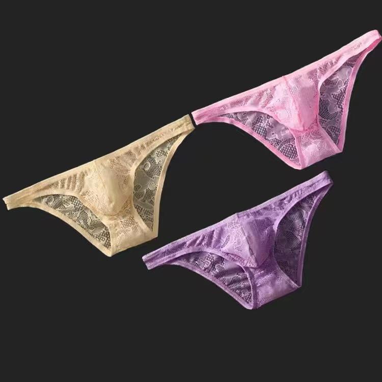 Men Lace Transparent Panties -  Fashion Men's Panties