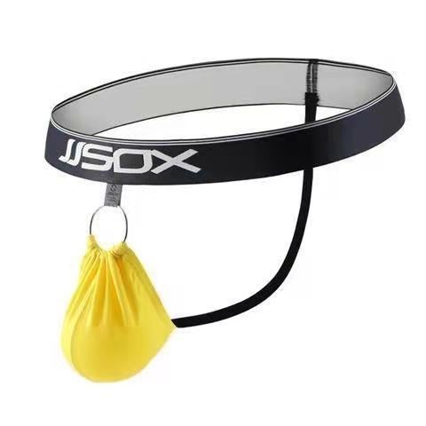 Sexy Wide Belt Hoop Fluorescent Thong -  