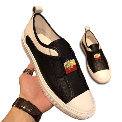 Bee Embroidered Loafers