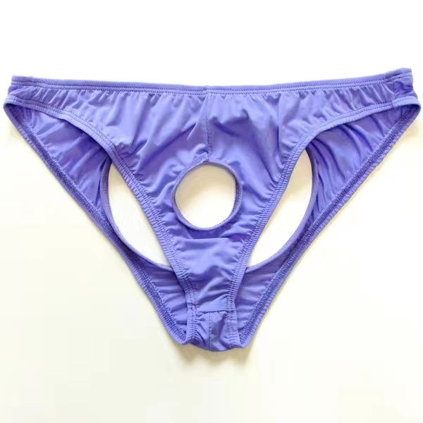 Ice Silk Transparent Hollow Thong