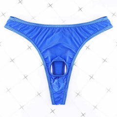 Men's Open Low-Rise Ice Silk Thong -  