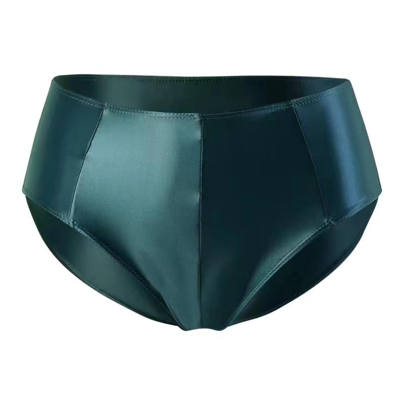 New Men's Shiny Elastic Breathable Briefs -  