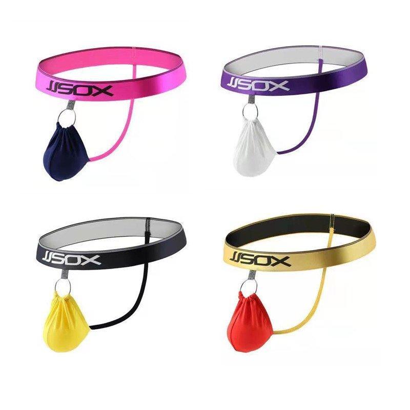 Sexy Wide Belt Hoop Fluorescent Thong -  