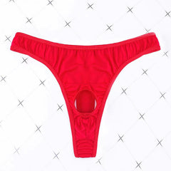 Men's Open Low-Rise Ice Silk Thong -  