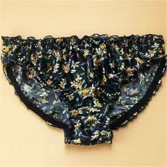 Ruffled New 100% mulberry silk panty