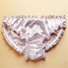 Ruffled New 100% mulberry silk panty