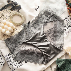 Lace Satin Mesh Panties