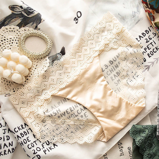 Lace Satin Mesh Panties