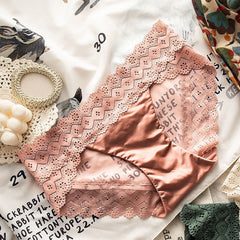 Lace Satin Mesh Panties