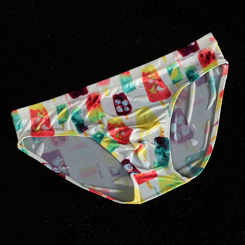 Men Cute Breathable Printed Bikini Briefs